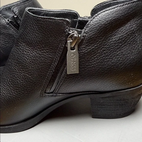 Vionic Black Leather double Side-Zip Booties - Picture 7 of 10